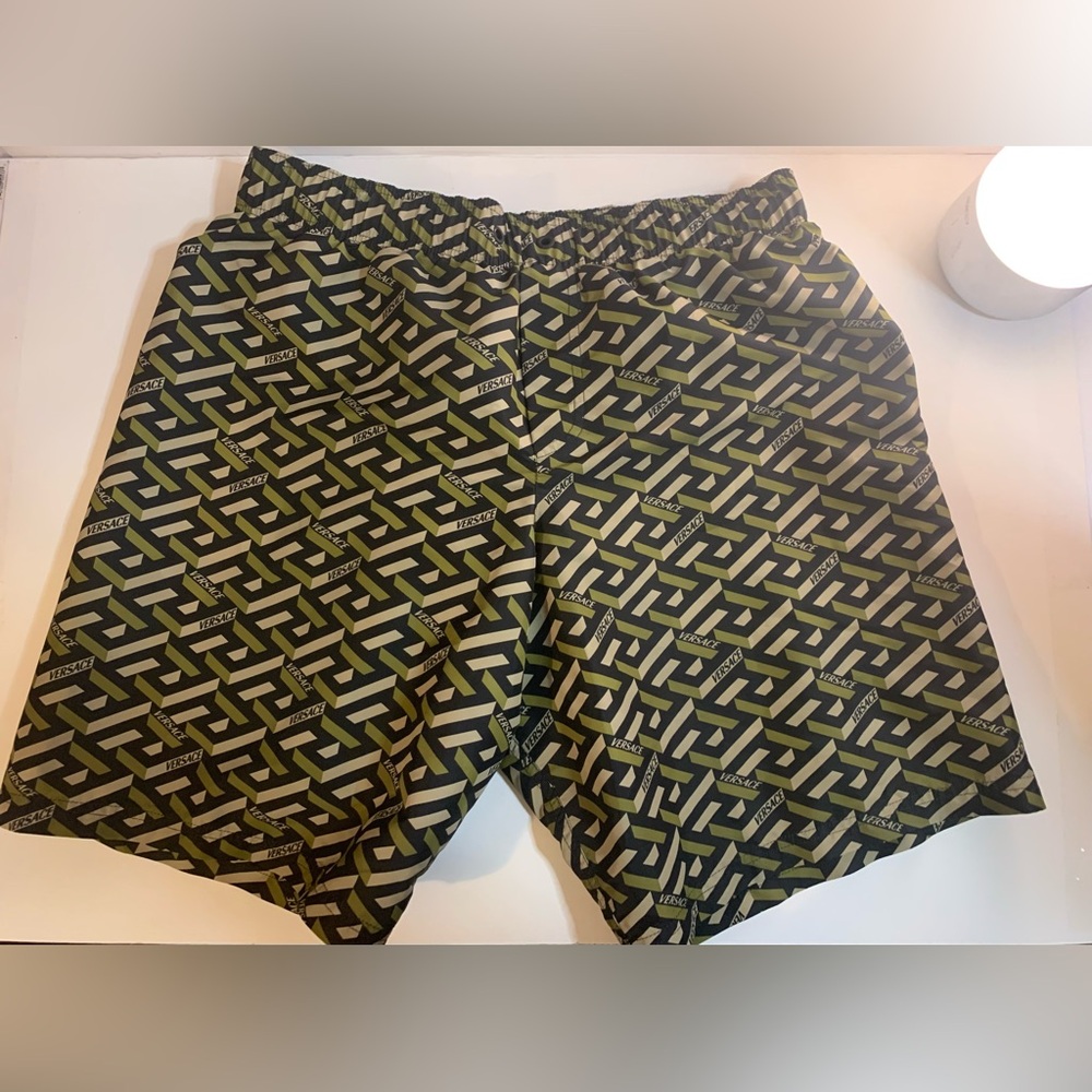 Versace Geometric Print Swim Shorts